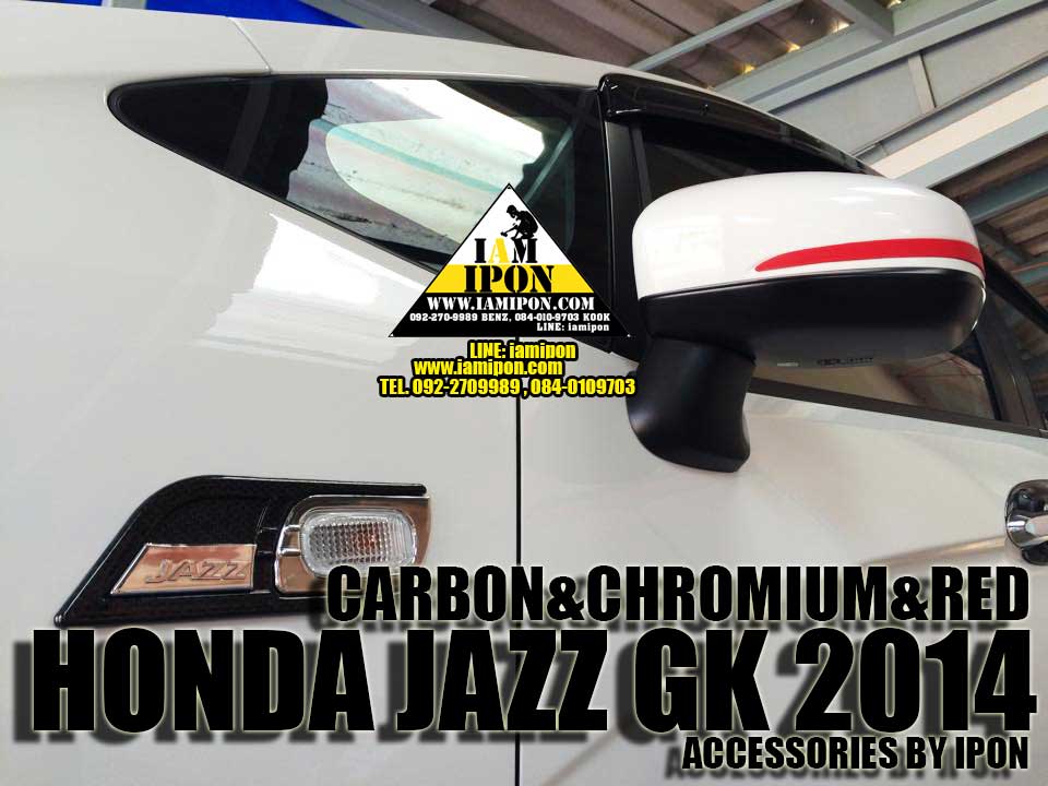 SIDE VENT CARBON JAZZ GK 2014 ครอบแก้มคาร์บอนแจ๊สจีเค 2014