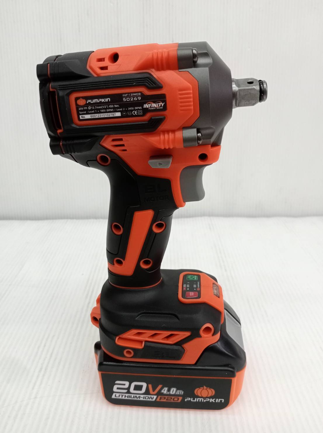 คอมโบ้สว่านกระแทก+บล็อกกระแทก INF-IMDIW-422CK PUMPKIN 50296