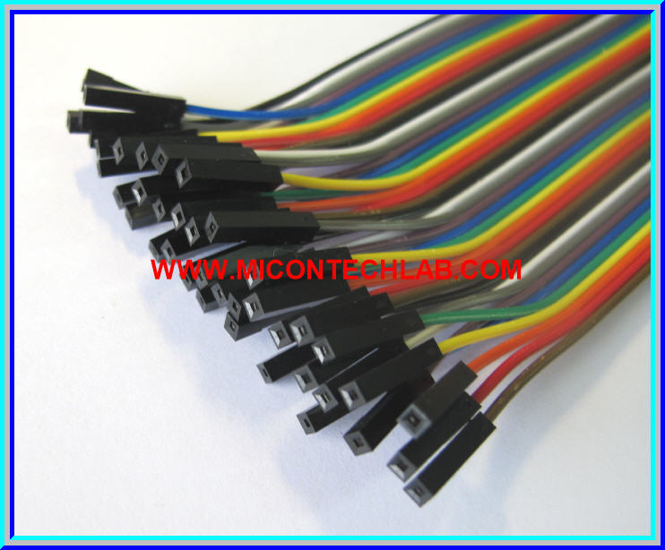 1x จั๊มเปอร์ปลายเมียเมีย (F2F) 40 เส้น 20 ซม. (Jumper)