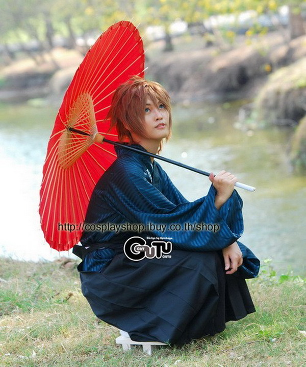 ร่มญี่ปุ่น สีแดงพื้น