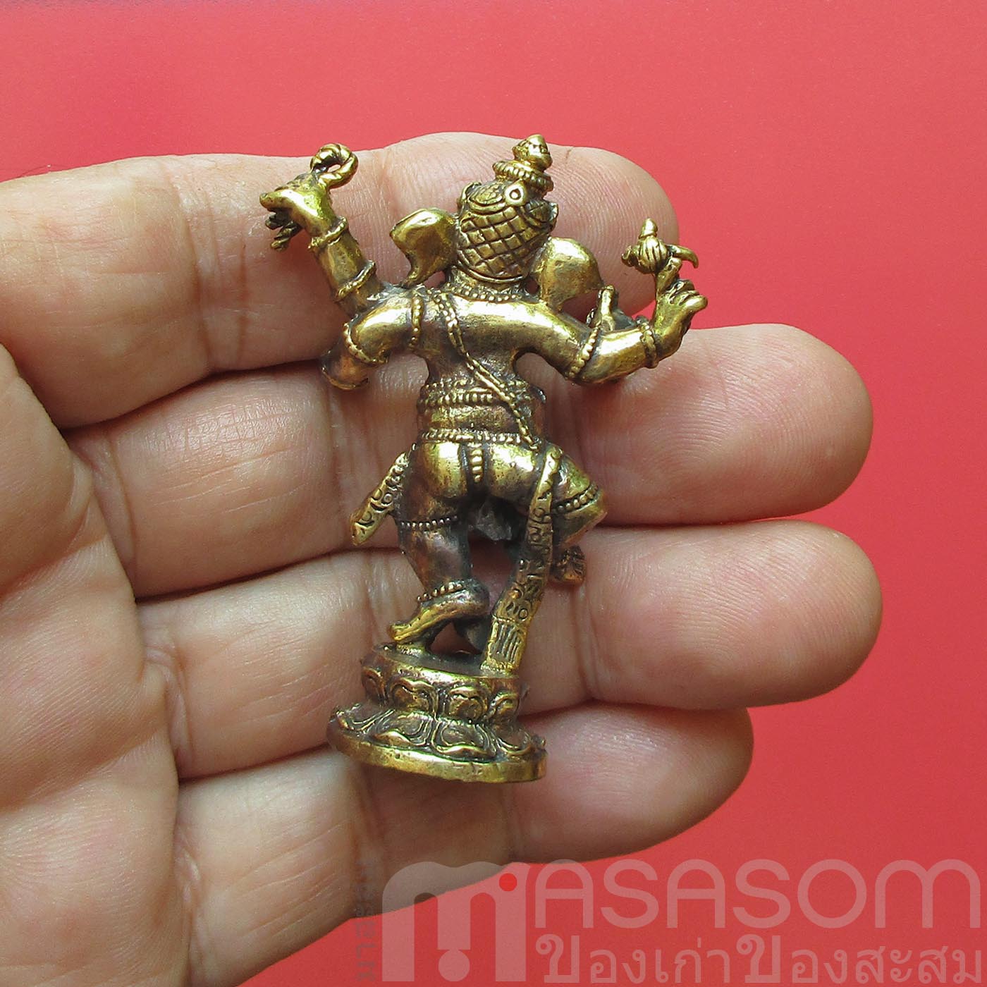 พระพิฆเนศทองเหลืองปางร่ายรำ