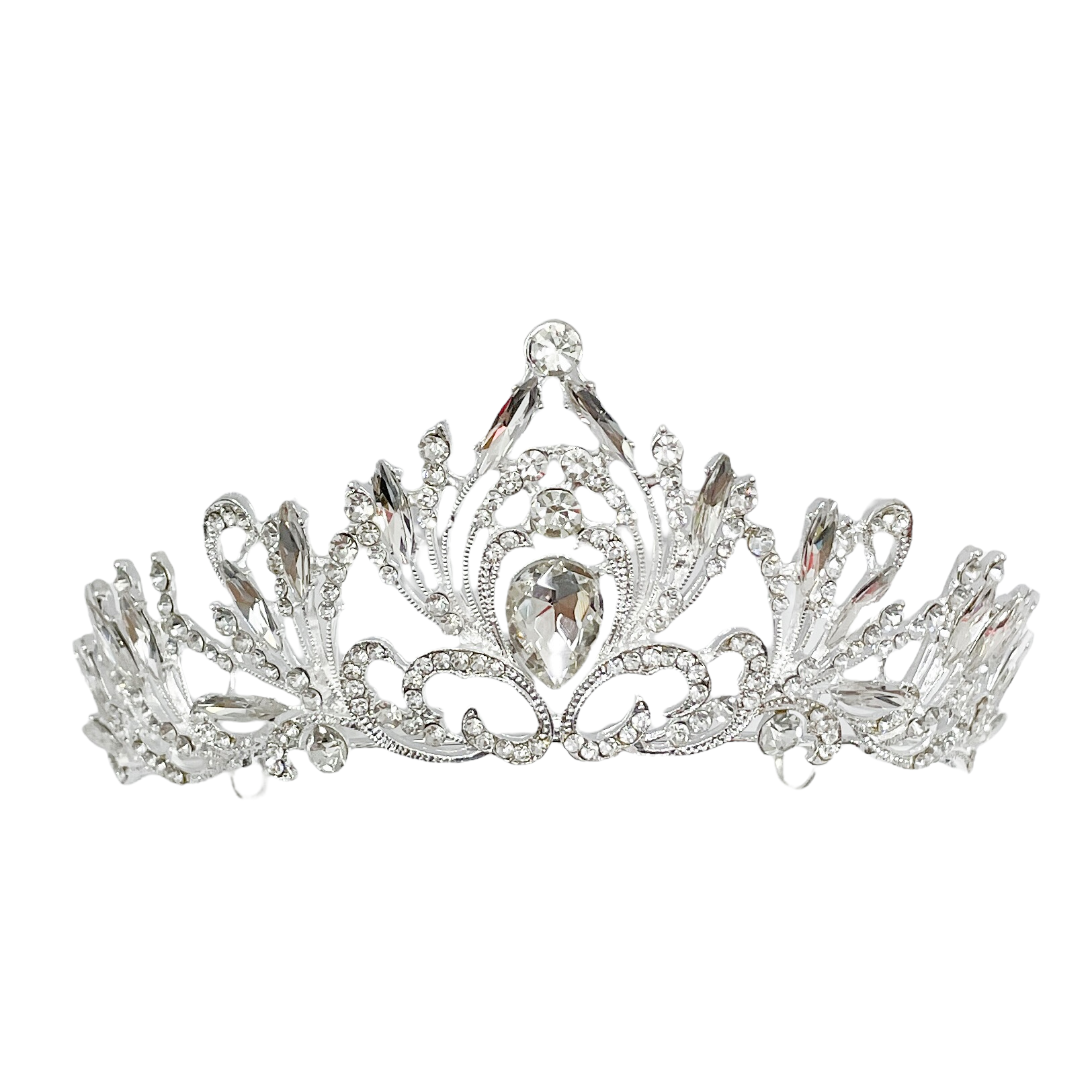 (พร้อมส่ง) เทียร่า 331 สีเงิน มงกุฎนางงาม งานสวย ปราณีต QCเพชรทุกเม็ด สินค้าพร้อมส่งจากไทย