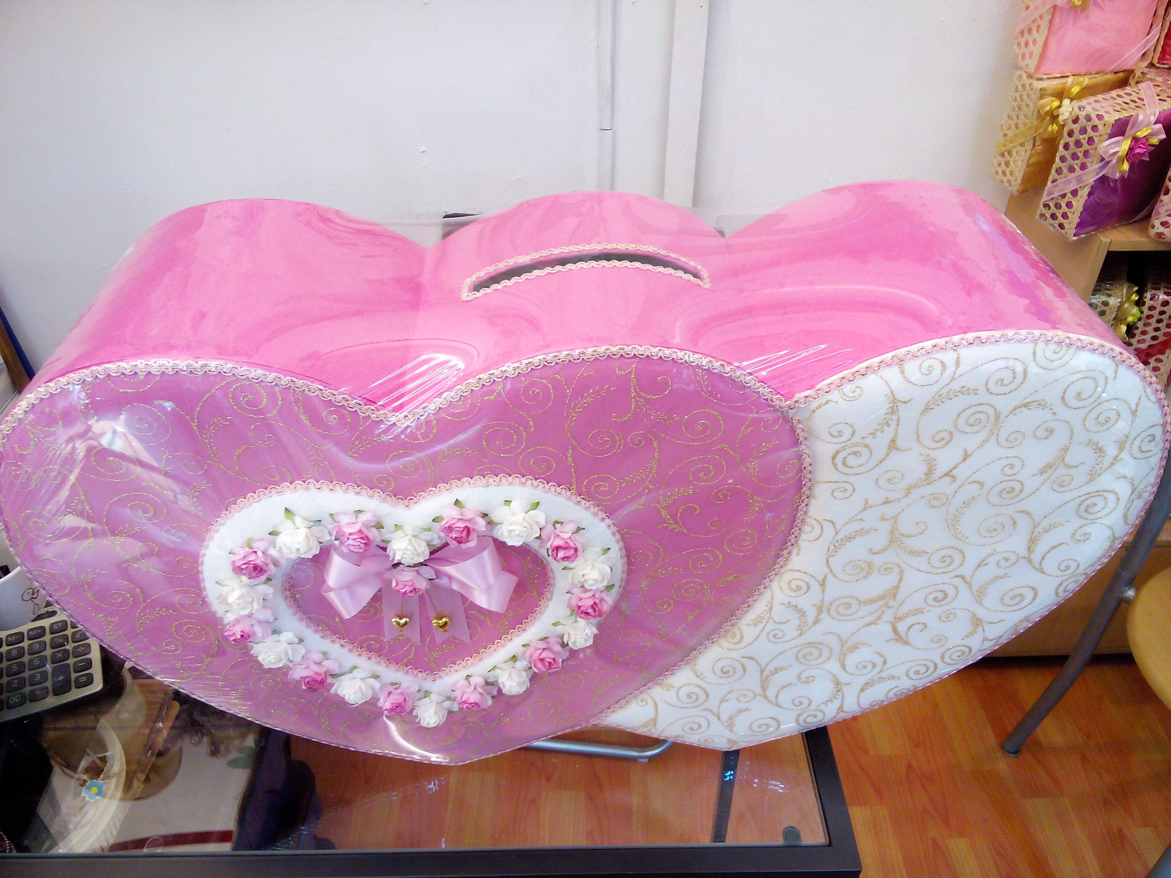 กล่องรับซองหัวใจแฝดคู่