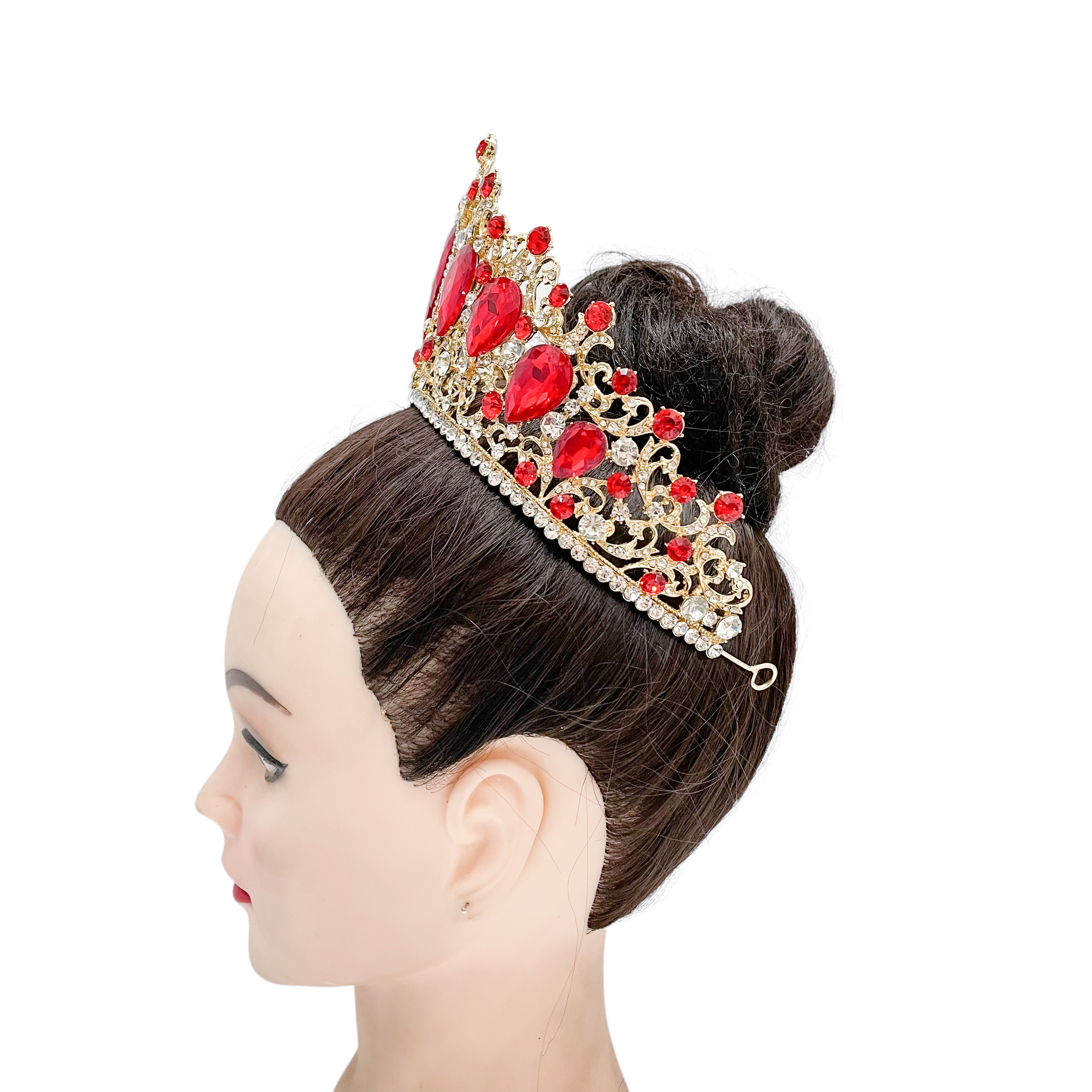 (พร้อมส่ง) เทียร่า 378 สีแดง งานสวย ปราณีต QCเพชรทุกเม็ด สินค้าพร้อมส่งจากไทย