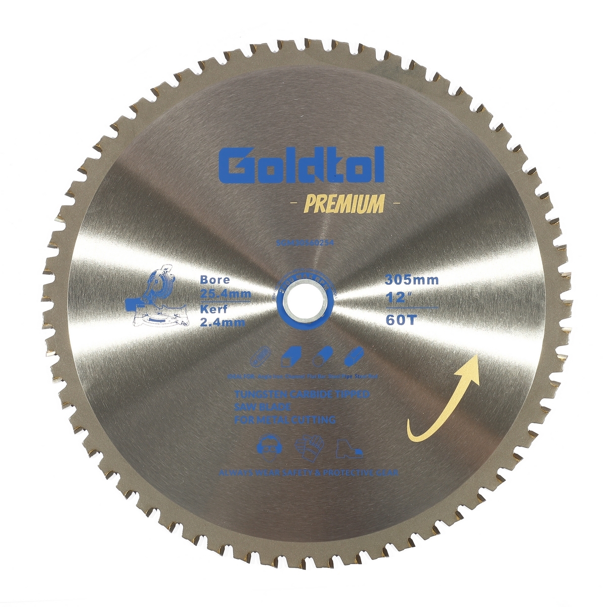 Goldtol ใบเลื่อยตัดเหล็ก ฟันTCT 12"x60T G-71364