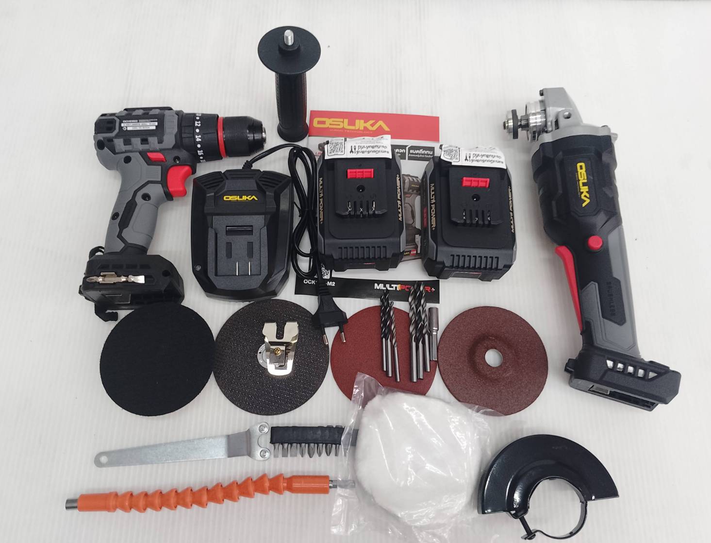 ชุดคู่หู สว่าน+เครื่องจียร ไร้สายไร้แปรงถ่าน 20v OCK151-M2 OSUKA