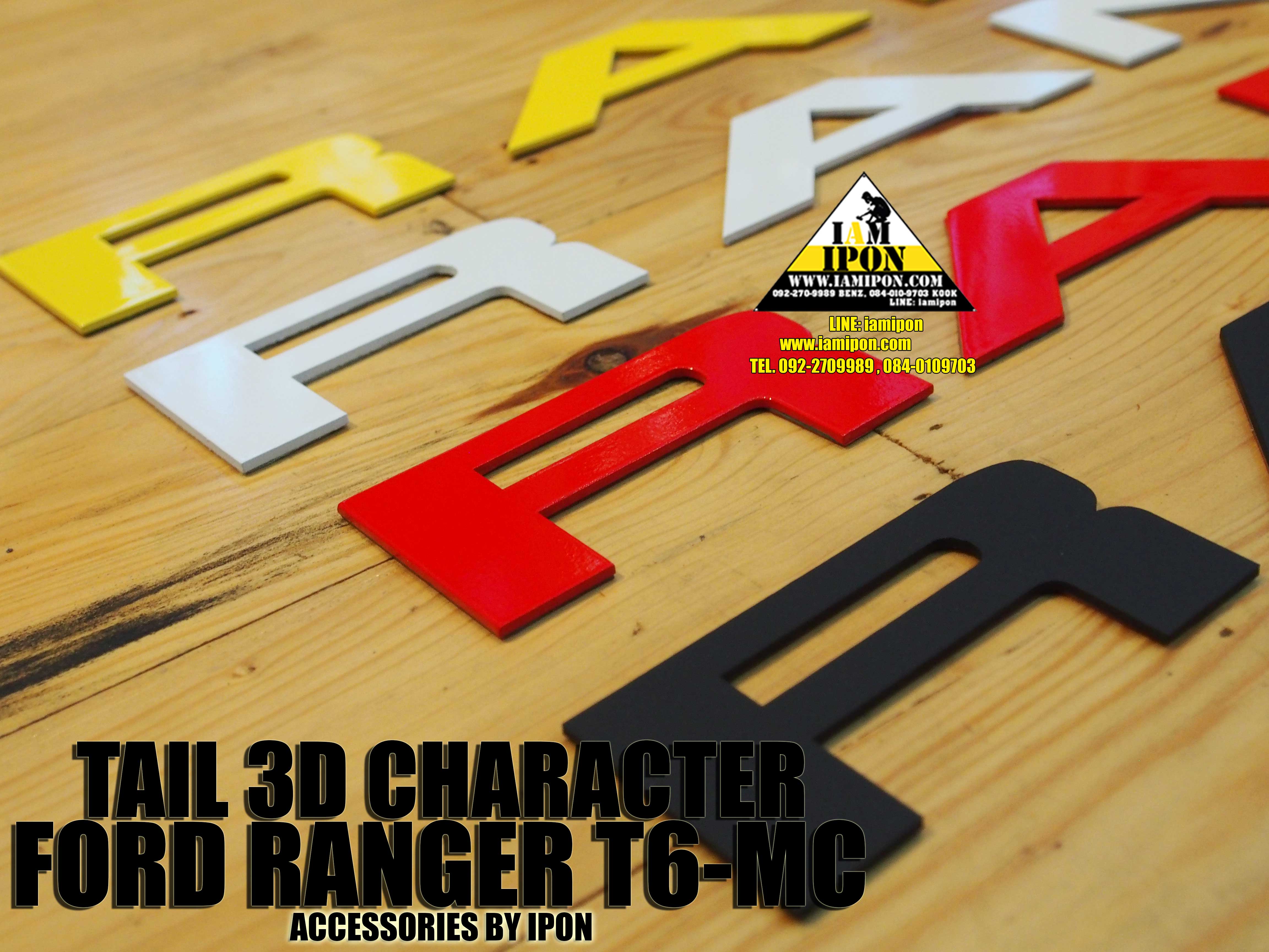TAIL 3D CHARACTER FORD RANGER MC ตัวหนังสือฝาท้ายฟอร์ดเรนเจอร์