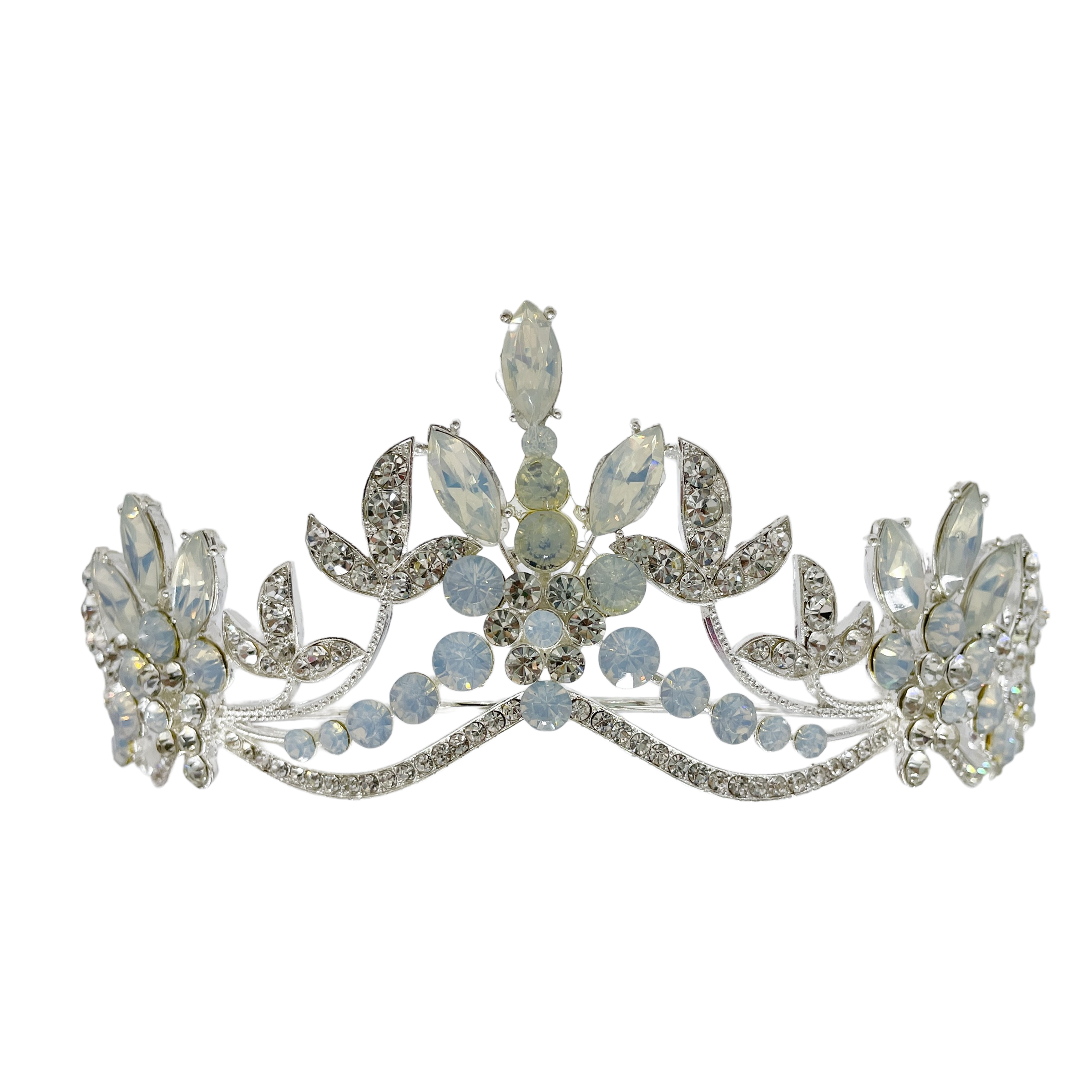 (พร้อมส่ง) เทียร่า 007 สีเงิน มงกุฎนางงาม มงกุฎเจ้าหญิง งานสวย ปราณีต QCเพชรทุกเม็ด สินค้าพร้อมส่งจากไทย