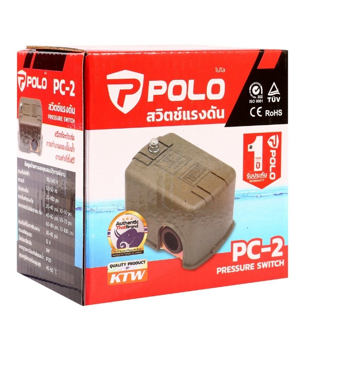 POLO สวิทช์แรงดัน รุ่น PC-2 เกลียวใน 1/4 นิ้ว