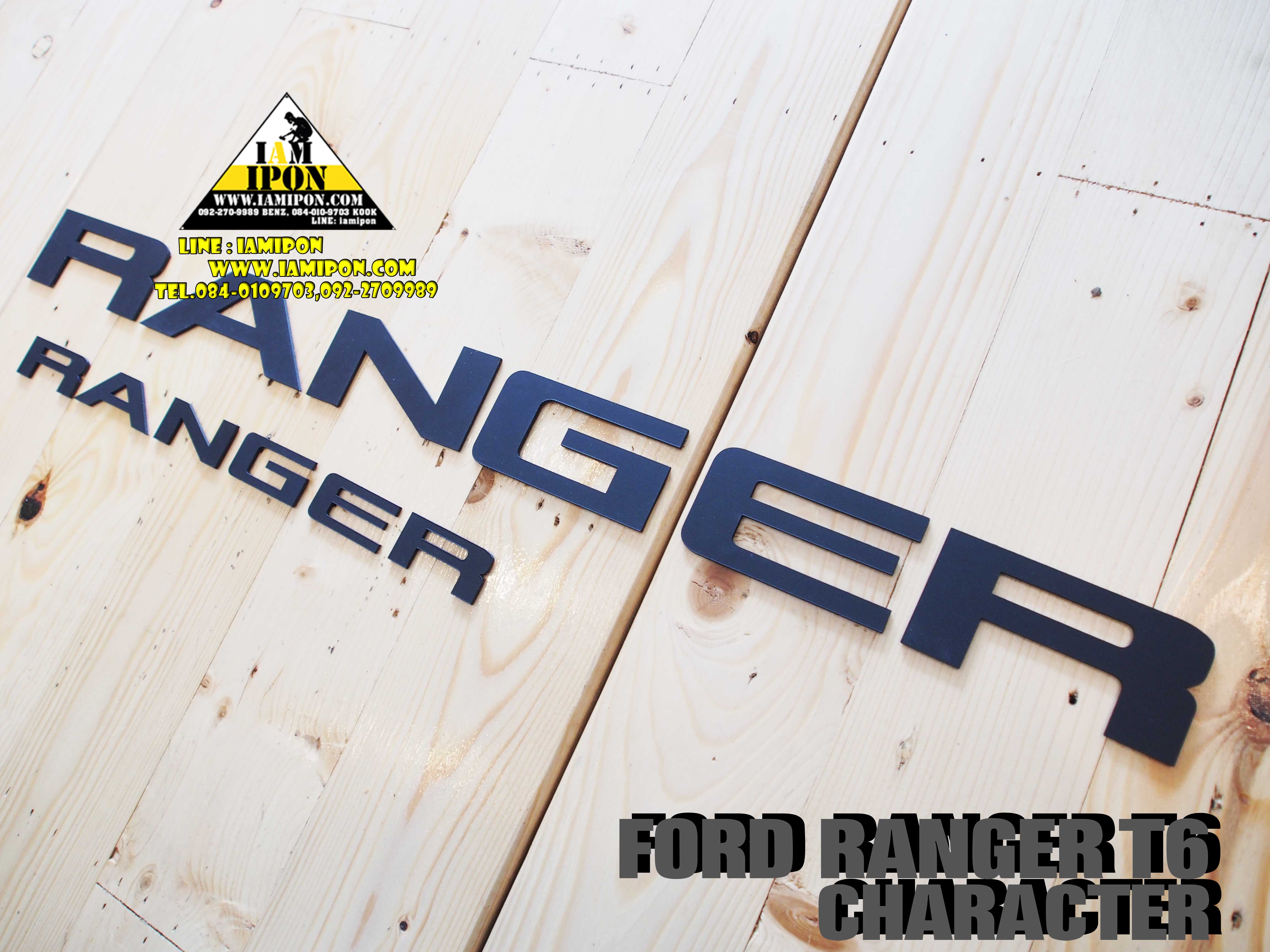 FORD RANGER T6 CHARACTER FLATBLACK ตัวอักษรฟอร์ดเรนเจอร์ T6 ดำด้าน