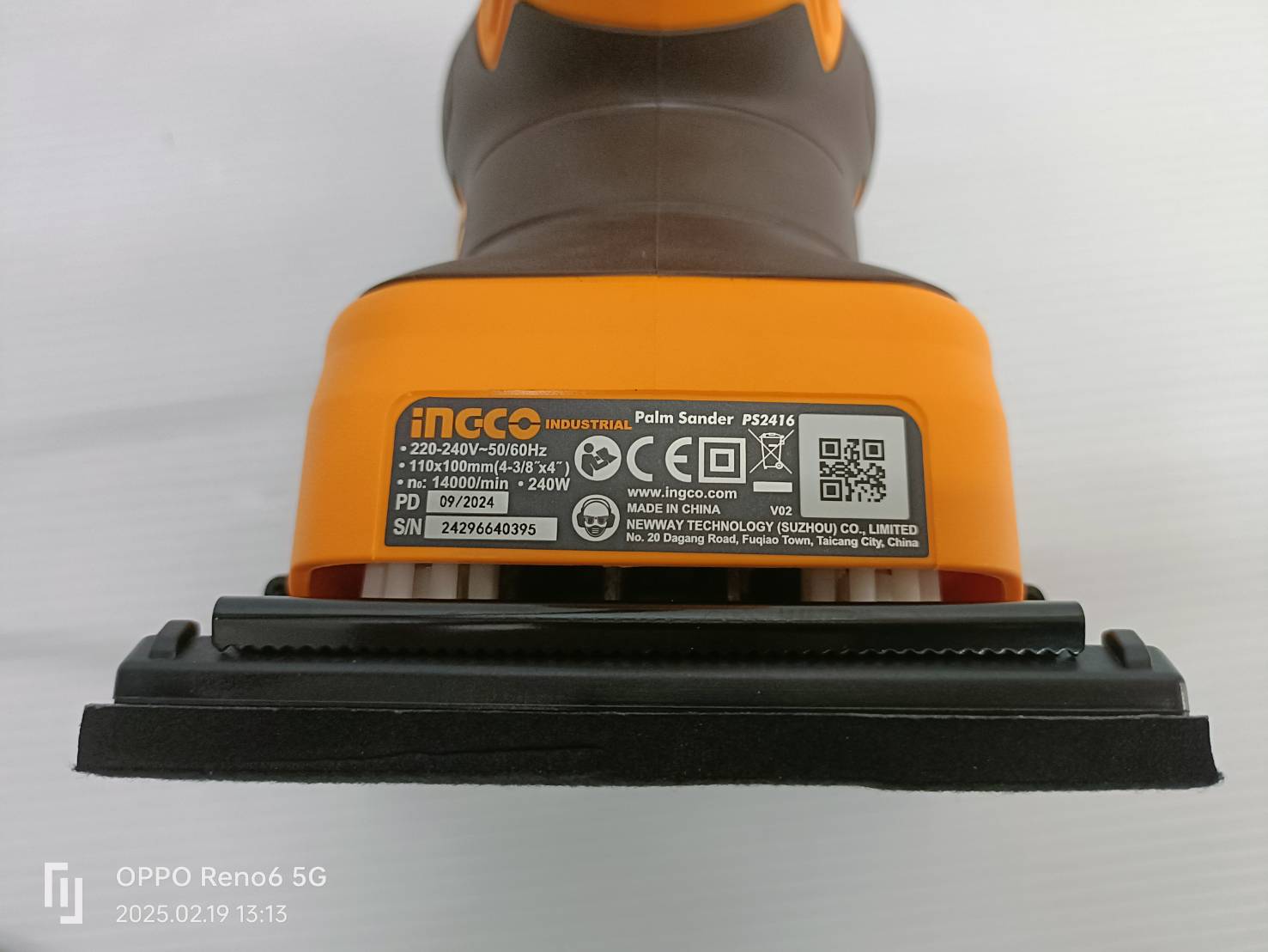 INGCO เครื่องขัดกระดาษทรายเหลี่ยม 240W รุ่น PS2416