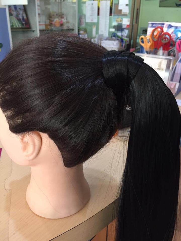 (พร้อมส่ง) วิกหางม้าแบบผูกมีปอยผมตรง ยาว 50 cm