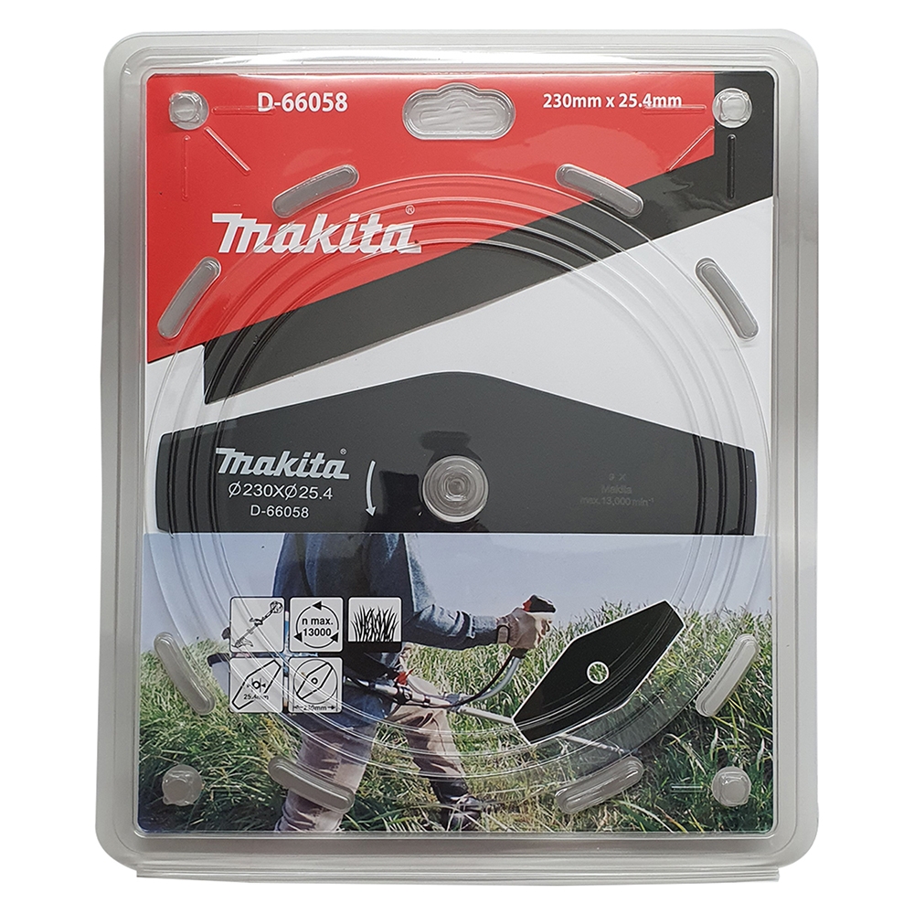 ใบมีดตัดหญ้า 2 คม 230×25.4×2.0mmx2T MAKITA #D-66058