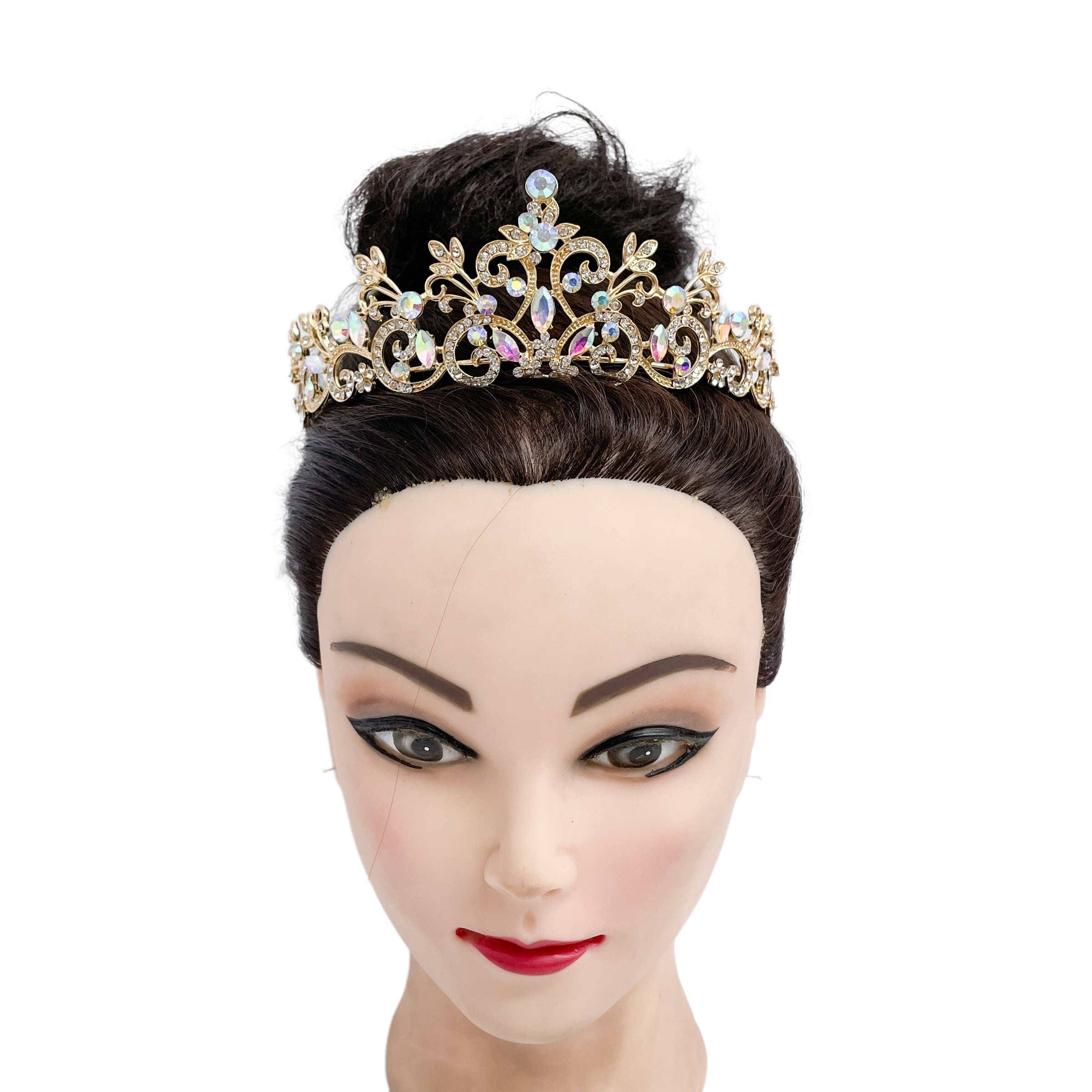 (พร้อมส่ง) เทียร่า 002 สีทอง มงกุฎนางงาม มงกุฎเจ้าหญิง งานสวย ปราณีต QCเพชรทุกเม็ด สินค้าพร้อมส่งจากไทย