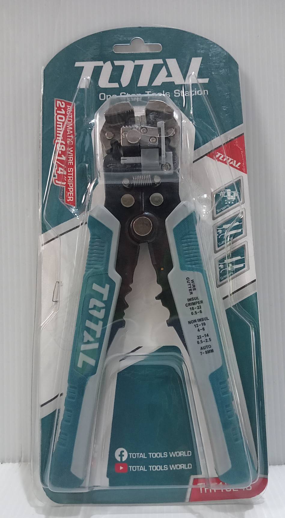 คีมปอกสายอัตโนมัติ ( ตัด ปอก ย้ำ ) รุ่น THT15246 Total