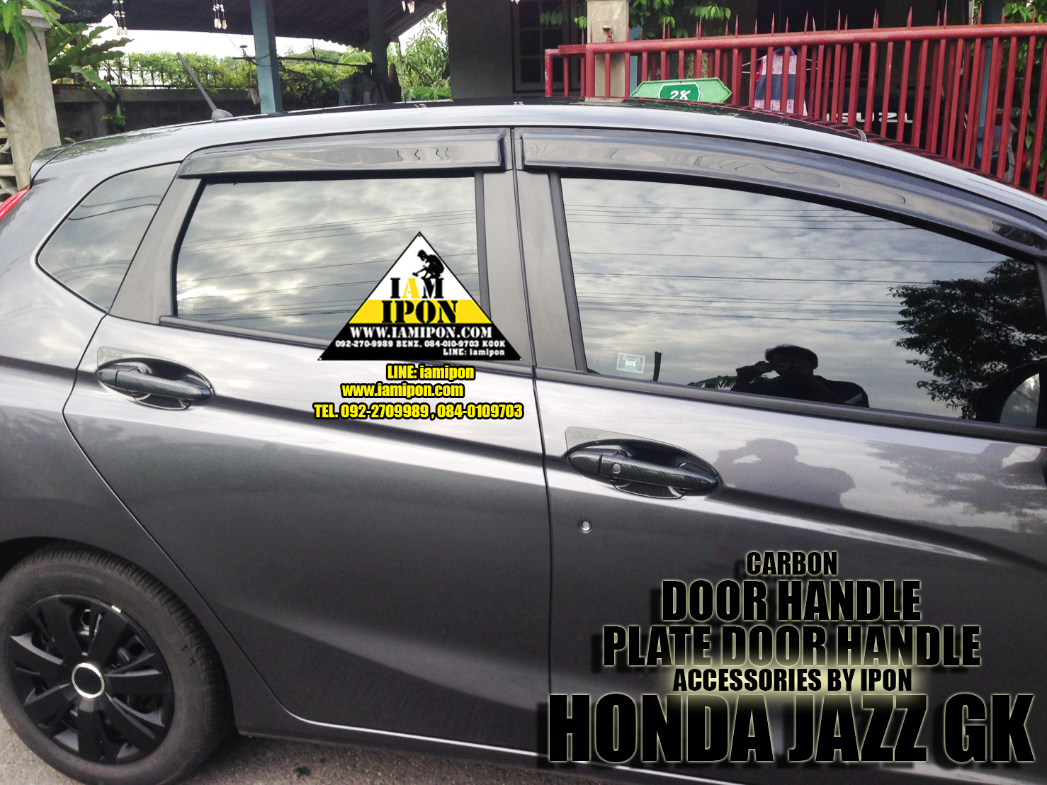 DOOR HANDLE JAZZ CABON GK 14 -15 ครอบมือจับเปิดประตูคาร์บอนแจ๊ส จีเค ปี14 - 15