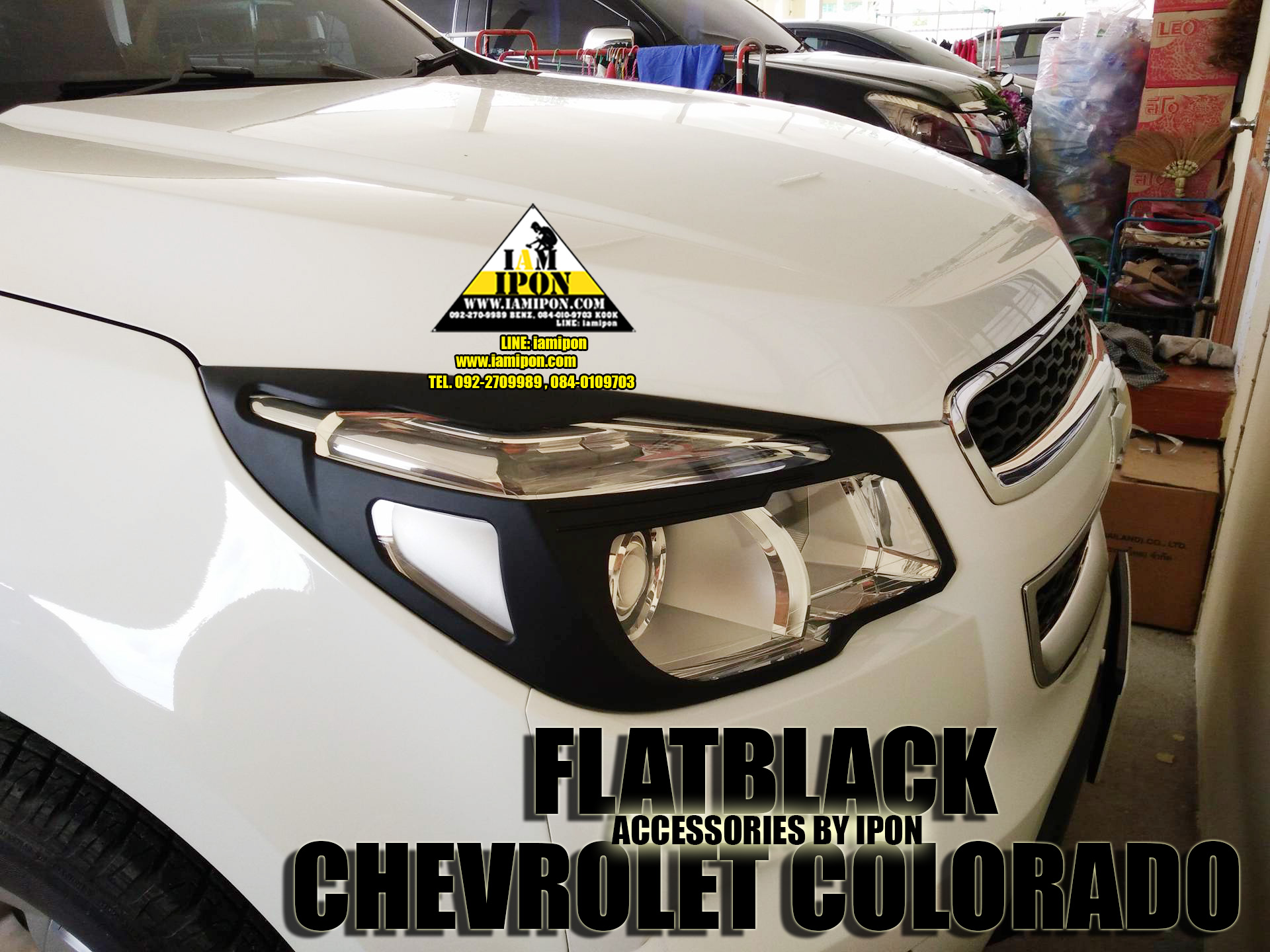 HEAD LAMP COVER CHEVROLET ALL NEW COLORADO 2012 ครอบไฟหน้าดำด้านออนิวโคโลราโด 2012