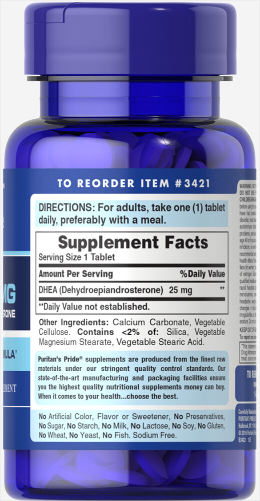 Puritan DHEA 25 mg 100 Tablets