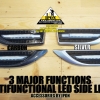 MULTIFUNCTIONAL LED SIDE LIGHT 3 MAJOR FUNCTIONS CARBON & SILVER ไฟแก้ม LED 3 สเต็ปเทพ