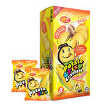 รสข้าวโพดหวาน (1 กล่อง 30 ซอง) ขนมแคร็กเกอร์มันฝรั่งบางกรอบ ปังยิ้มแลบลิ้น Win2 Potato Crackers Crisp อบใหม่จากมันฝรั่งแท้ รับรองฮาลาล เป็นมิตรกับมังสวิรัต