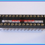 1x IC Socket Round Turned Pin Type Socket 28 pins 7.62mm/0.3 inch Pitch 2.54mm