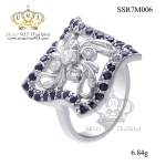 แหวนเพชรcz ประดับเพชร CZ แหวนดอกไม้ฉลุโปร่ง ฝังเพชรแบบจิกไข่ปลา สวย เก๋ และมีสไตล์ ดูสวยงามมีดีเทลมากยิ่งขึ้น แสดงถึงรสนิยมที่เรียบหรูระยิบระยับมาก