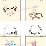 ลายกระเป๋าผ้าดิบ 121-124