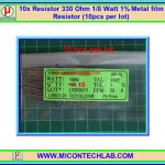 10x Resistor 330 Ohm 1/8 Watt 1% Metal film Resistor