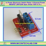 1x IRF520 เพาเวอร์มอสเฟตอิเล็กทรอนิกส์สวิตซ์ แบบ 1 ช่อง 100V 9.7A
