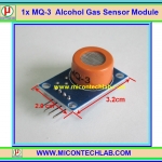 1x MQ-3 Alcohol Gas Sensor MQ3 Alcohol Gas Detector Module