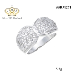 แหวนเพชร ประดับ เพชรCZ แหวนทรงไขว้กันหน้าแหวนใหญ่ ฝังเพชรแวววาวและดูหรูหรา สวยระยิบระยับ เหมาะกับทุกไลฟ์สไตล์ของสาวๆทุกช่วงวัย