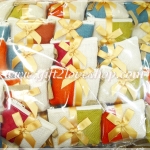 กระเป๋าผ้ากระสอบสี คาดโบว์