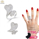 แหวนเพชรcz ประดับเพชร CZ แหวนใบไม้ก้านไขว้ ดีไซน์น่ารักสุดชิค เพิ่มความคลาสสิค หวานแอบซ่อนเปรี้ยว เรียบหรูดี ใส่ได้ทุกโอกาสเลย