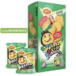 รสผัก สุดฮิต ขายดี (1 กล่อง 30 ซอง) ขนมแคร็กเกอร์มันฝรั่งบางกรอบ ปังยิ้มแลบลิ้น Win2 Potato Crackers Crisp อบใหม่จากมันฝรั่งแท้ รับรองฮาลาล เป็นมิตรกับมังสวิรัต