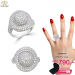 แหวนเพชรcz ประดับเพชร CZ ดีไซน์ใหญ่อลังการ ดูงดงามเลอค่ามีความน่าสนใจดึงดูดสายตา