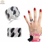 แหวนเพชร ประดับ เพชรCZ แหวนหรู สวย ใส่ออกงานสบาย ใส่แล้วสวยเริ้ดเลยครบสมบูรณ์ได้ในวงเดียว