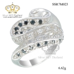 แหวนเพชรcz ประดับเพชร CZ แหวนลายเส้นแปลกตา เพชรประกายระยิบระยับ ดีไซส์หรูหราอลังการ เริ่ดมาก ปังสุดๆ รับรองว่าเป๊ะกับทุกลุค