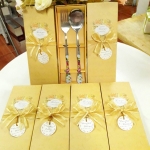 ช้อนส้อมกล่องทอง ชุดใหญ่ (ขนาด 7.5x20 เซน)