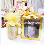 ชุดแก้วชา กาแฟรับไหว้ แบบมีฝาปิด แพคเกจกล่องทอง