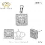 ต่างหูพร้อมจี้ ( เงิน ) = Earring with Pendant ( Silver )