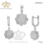 ต่างหูพร้อมจี้ ( เงิน ) = Earring with Pendant ( Silver )