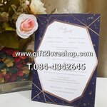 การ์ดแต่งงาน ขนาด 5x7 นิ้ว พิมพ์หน้าเดียว ฟรีซอง