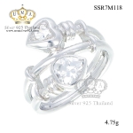 แหวนเพชรcz ประดับเพชร CZ แหวนหัวใจทรงไขว้ สไตล์ เรียบหรู แนวคลาสิค ใส่แล้วสวยเริ้ดเลยสวยมากเกินคำบรรยาย ‪‎ดีไซน์มีเอกลักษณ์มาก