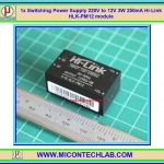 1x แหล่งจ่ายไฟสวิตชิ่ง 220V to 12V 3W 250mA Hi-Link HLK-PM12