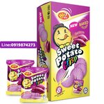 รสมันม่วง (1 กล่อง 30 ซอง) ขนมแคร็กเกอร์มันฝรั่งบางกรอบ ปังยิ้มแลบลิ้น Win2 Potato Crackers Crisp อบใหม่จากมันฝรั่งแท้ รับรองฮาลาล เป็นมิตรกับมังสวิรัต