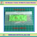 10x Resistor 1 Kohm 1/8 Watt 5% Cabon Resistor