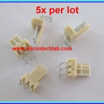 5x WAFER CONNECTOR 3 PINS RIGHT ANGLE PIN 2.54mm (5 pcs per lot)