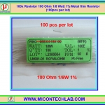 100x Resistor 100 Ohm 1/8 Watt 1% Metal film Resistor