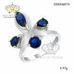 แหวนเงิน ประดับเพชร CZ แหวนพลอย ดีไซน์เลอค่า คลาสสิกสไตล์เจิดจรัสแบบไร้ที่ติ งานสุดเนี้ยบคงความหรูหราและมีมนต์สเน่ห์น่าจับจอง