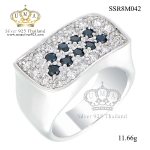 แหวนเงิน ประดับเพชร CZ แหวนสไตล์เก๋ แนวคลาสิค แนวเข้ากับนิ้วทุกแบบใส่ออกมาสวยจบในวงเดียว